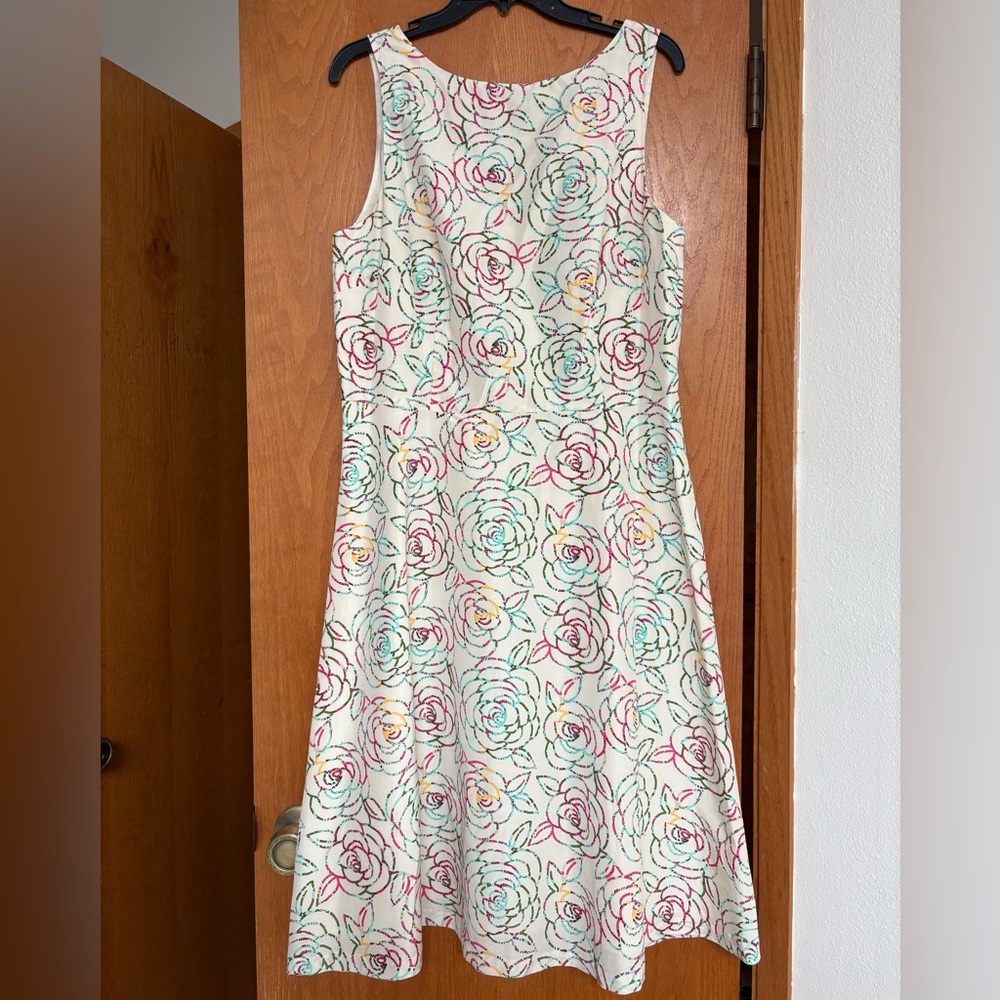 EUC Lilly Pulitzer white label Vanilla Sorority Social party dress 14 12